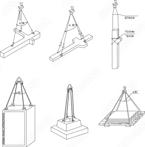 vector illustration design image of lifting equipment weighing scale with pulley