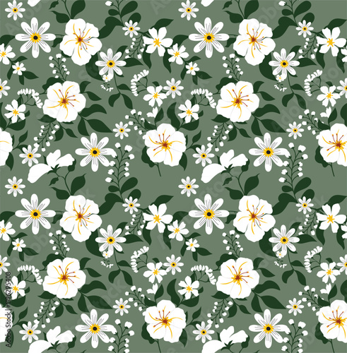daisies on green