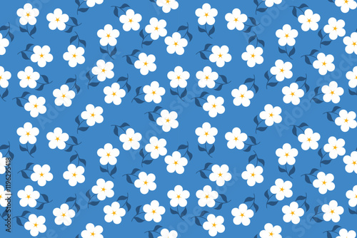 Beautiful floral fabric pattern in a flower field