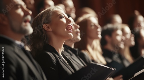 A Diverse Choir Singing with Passion and Harmony photo