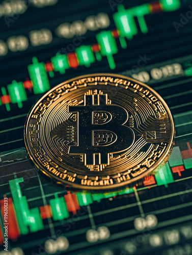 Bitcoin on Financial Trading Chart