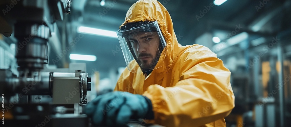 Industrial Worker in Protective Gear Industrial Worker in Protective Gear
