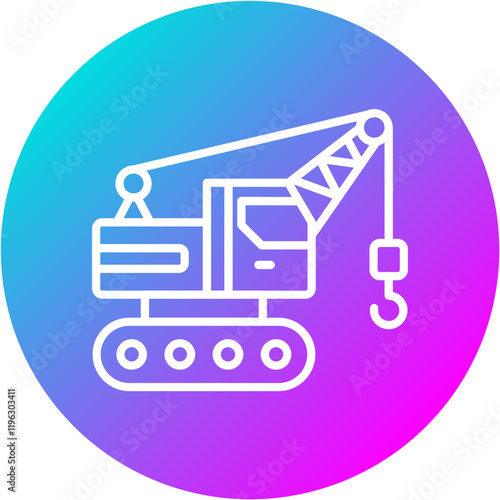 Crawler Crane Icon