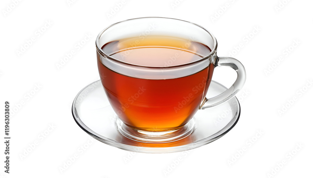 PNG,tea bag in a transparent cup, isolated on white background vector PNG,tea bag in a transparent cup, isolated on white background vector