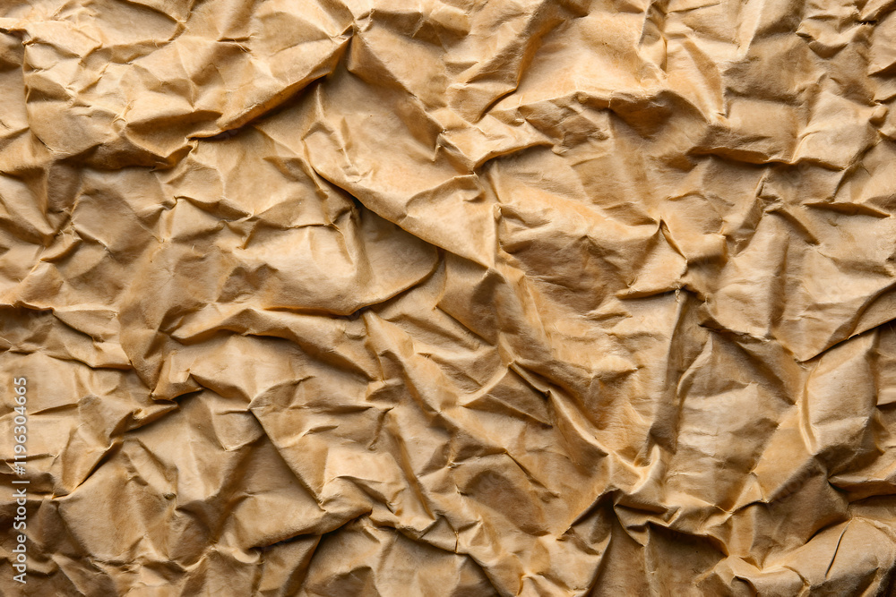 High-Resolution Brown Wrinkled Paper Texture Background High-Resolution Brown Wrinkled Paper Texture Background