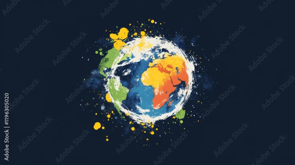 Fototapeta premium World Kindness Day 2024, T-shirt design. Stylish typography and vector illustration earth art for tee shirt background.