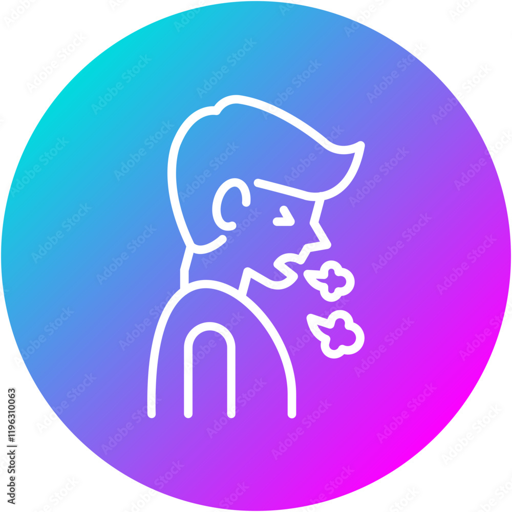 Fototapeta premium Shortness of Breath Icon