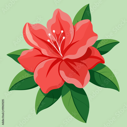 azalea flower vector