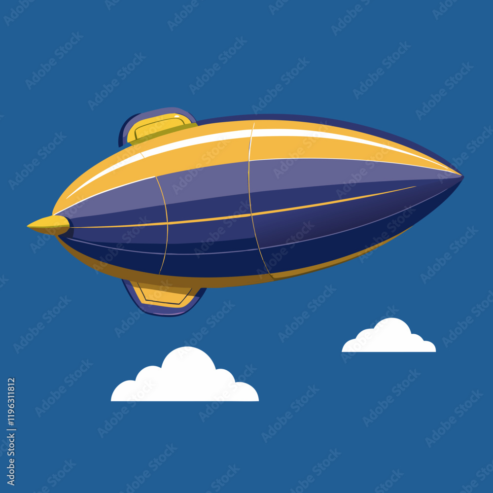 Obraz premium vector illustration of a blimp