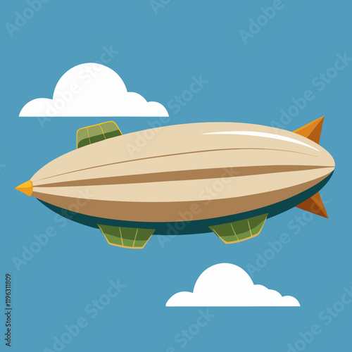 vector illustration of a blimp