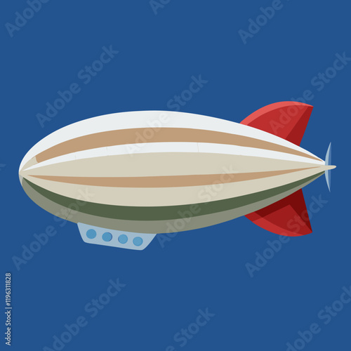 vector illustration of a blimp