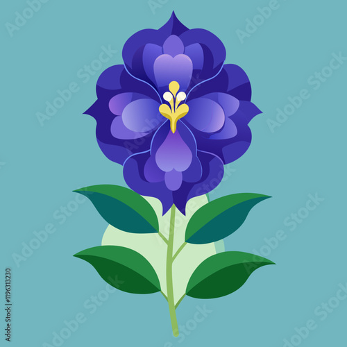 delphinium flower vector illustration