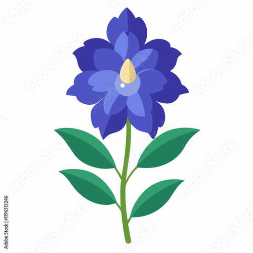 delphinium flower vector illustration