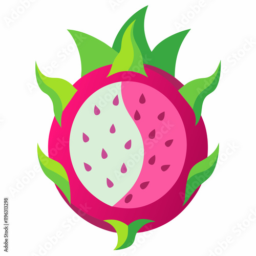 dragon fruit on a white background