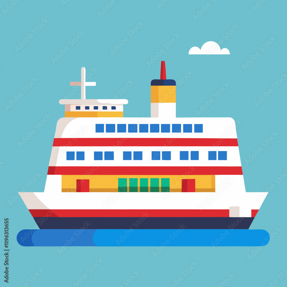 Obraz premium ferry vector illustration