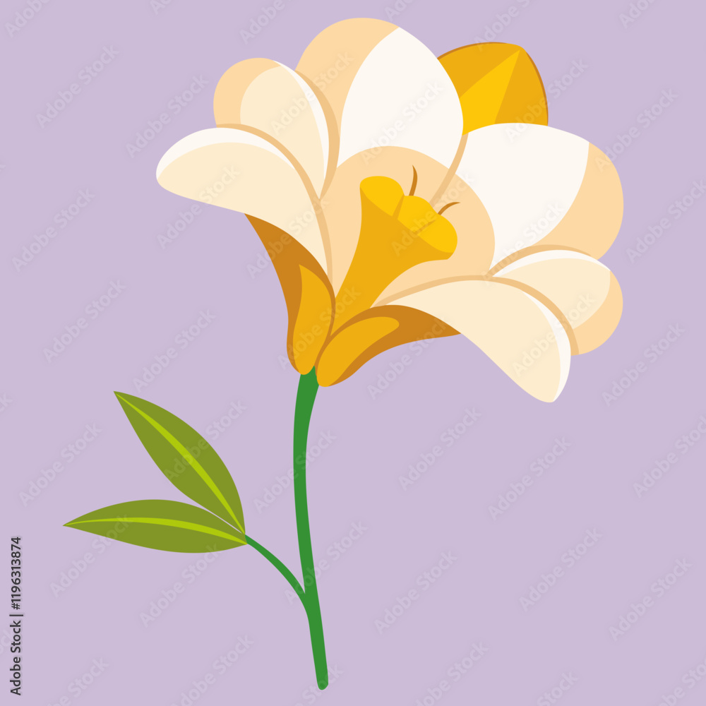 freesia flower vector illustration freesia flower vector illustration