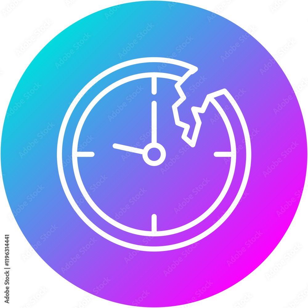 Broken Clock Icon Broken Clock Icon