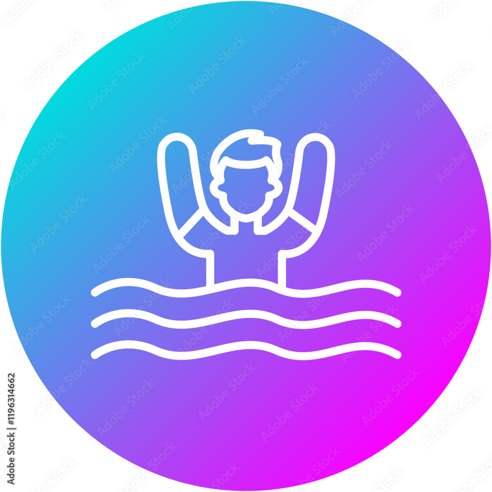 Fototapeta premium Drowning Icon