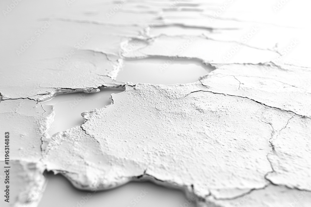 Obraz premium Abstract White Cracked Surface Texture Design