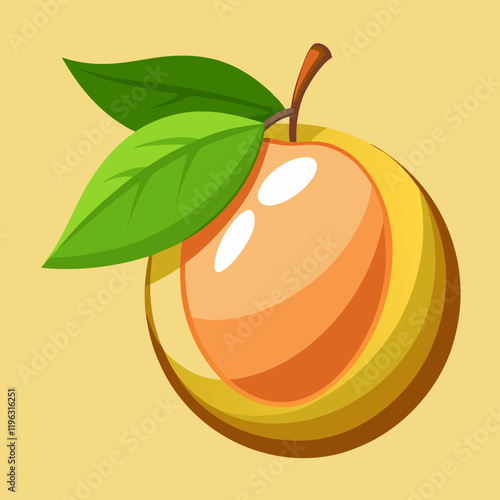 vector illustration of an lucuma fruit