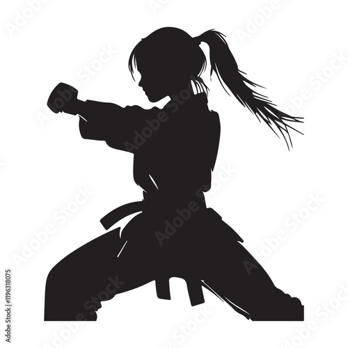 Woman Martial Arts silhouette