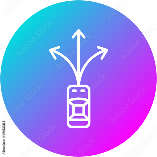 Three-Point Turn Icon