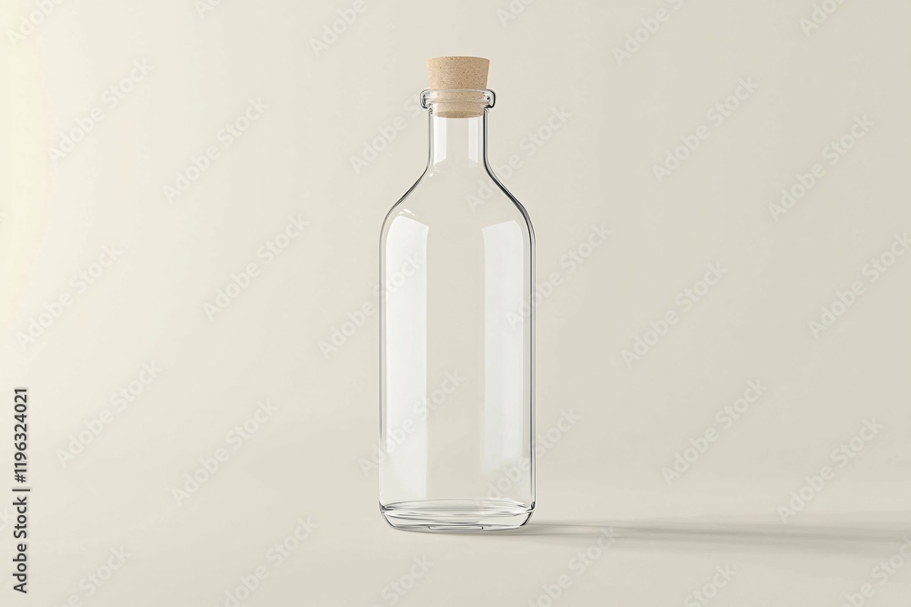 Sleek transparent bottle mockup on a minimalist background, perfect for branding, packaging presentations, and product displays. Sleek transparent bottle mockup on a minimalist background, perfect for branding, packaging presentations, and product displays.