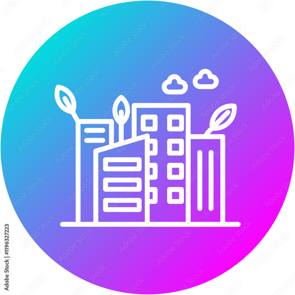 Obraz premium Green Infrastructure Icon