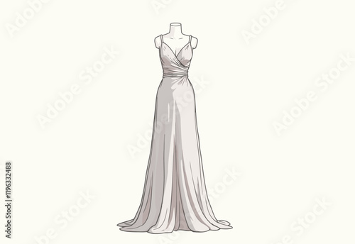 Versatile Spaghetti Strap Maxi Dress with Flared A-Line Style and Elegant V-Neck - Suitable for Casual Wear or Formal Events