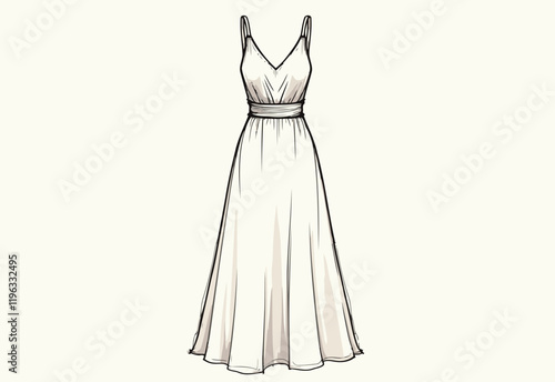 Elegant Sleeveless Strappy Maxi Dress with V-Neck and Flared A-Line Design for Women - Perfect for Summer Events and Casual Outings