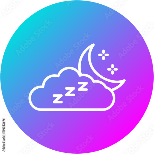 Sleepy Cloud Icon