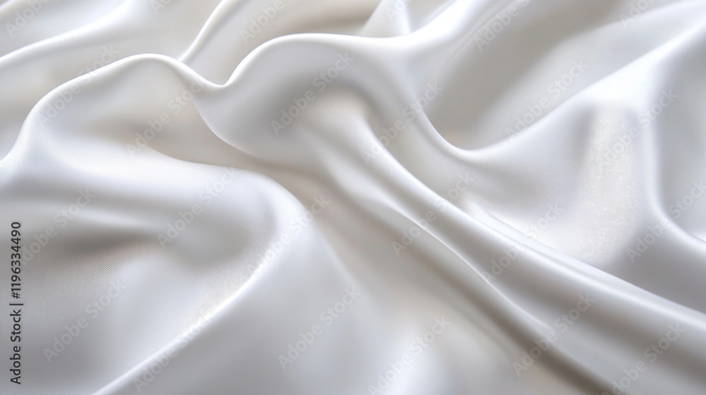 Fototapeta premium 48.A crisp, close-up image of a white men’s shirt, focusing on the collar and upper button area. The fabric is well-pressed, with a subtle sheen reflecting light across the smooth texture. The