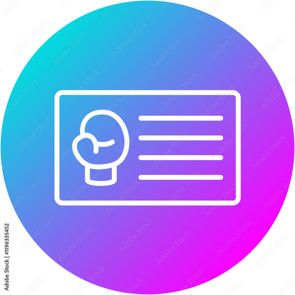 Boxing Fight Card Icon