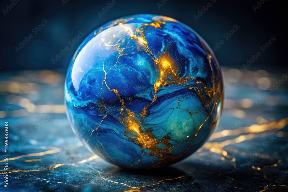 Luxurious blue marble with shimmering golden veins, captured in subtle low-light photography for a stunning backdrop. Luxurious blue marble with shimmering golden veins, captured in subtle low-light photography for a stunning backdrop.