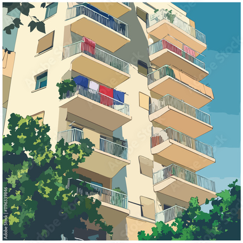 building in the city _ vector EPS 10