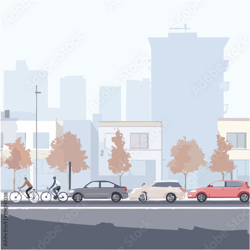 city street scene _ vector EPS 10