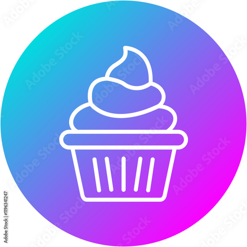 Ice Cream Cupcake Icon