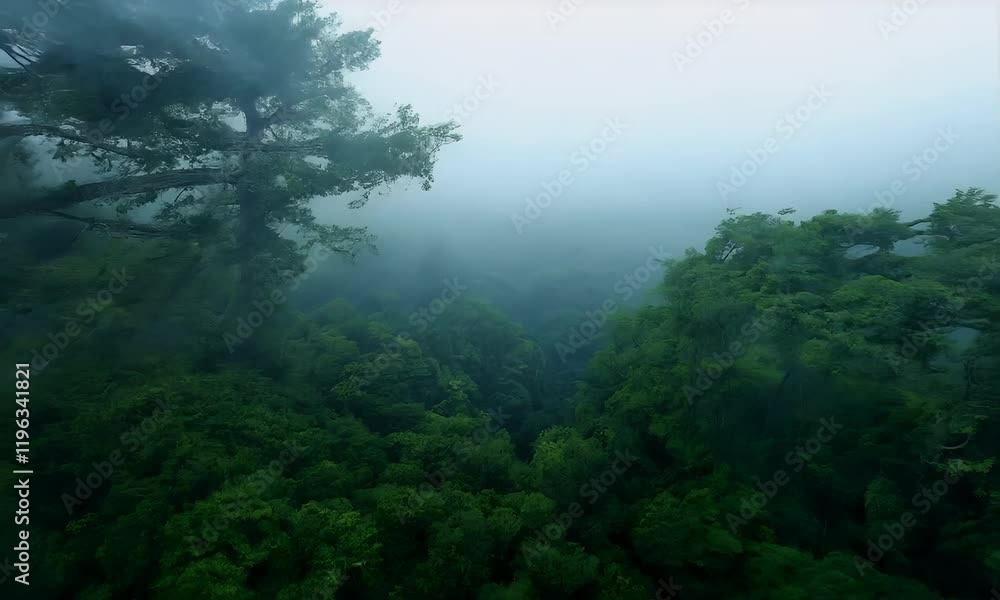A misty forest scene with dense fog, dark trees, and moss-covered ground, creating a mysterious and atmospheric landscape. A misty forest scene with dense fog, dark trees, and moss-covered ground, creating a mysterious and atmospheric landscape.