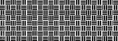 Abstract Geometric pattern, Lines, Illustration, vector, alternating overlapping, orderly arrangement background, black and white, banner, website, template, dark.