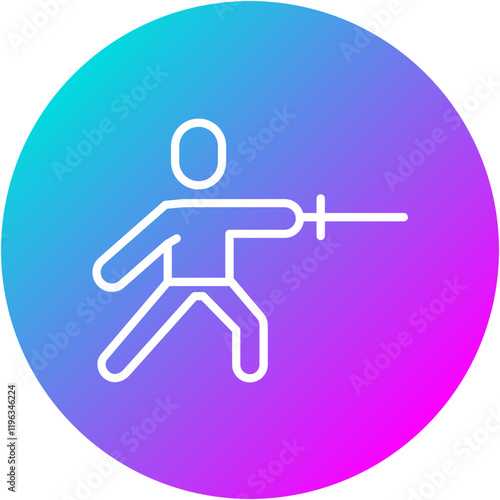 Fencing Footwork Icon