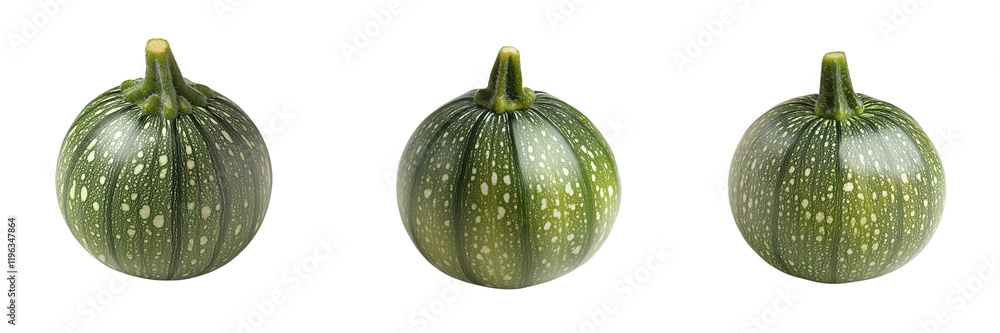 A Set of Fresh Zucchini Showcased with Elegance Isolated on Transparent Background A Set of Fresh Zucchini Showcased with Elegance Isolated on Transparent Background