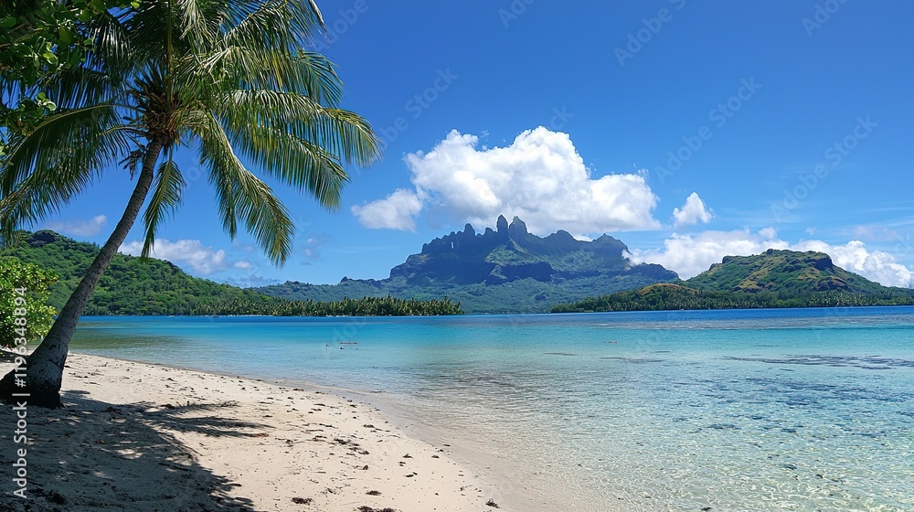 Tropical Island Paradise: Beach, Ocean, Mountain Tropical Island Paradise: Beach, Ocean, Mountain