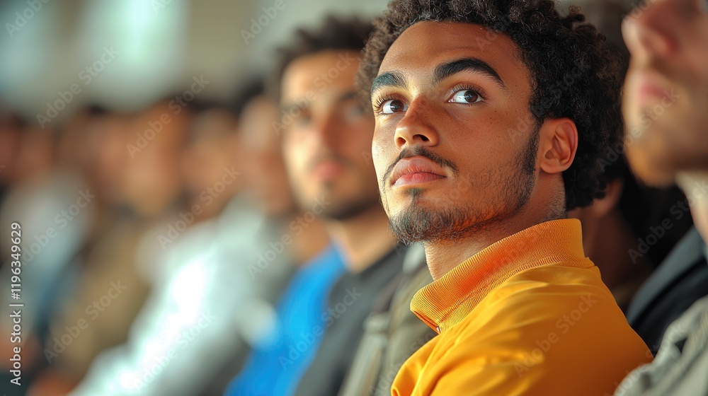Diverse group of people waiting in line at a vaccination center, calm atmosphere, bright and hopeful lighting. Diverse group of people waiting in line at a vaccination center, calm atmosphere, bright and hopeful lighting.