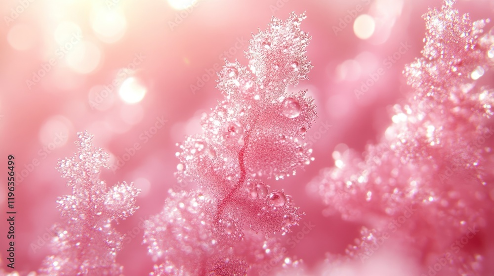 Dew-kissed pink flora, bokeh background, macro, spring Dew-kissed pink flora, bokeh background, macro, spring