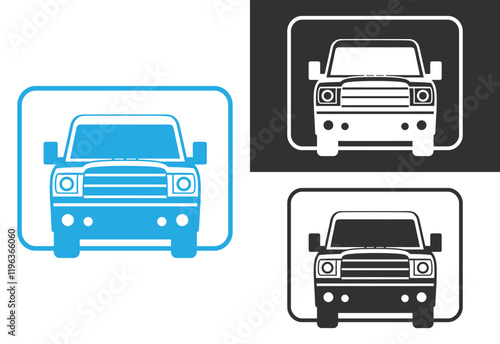 microbus logo vector illustration