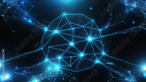 abstract blue background with stars