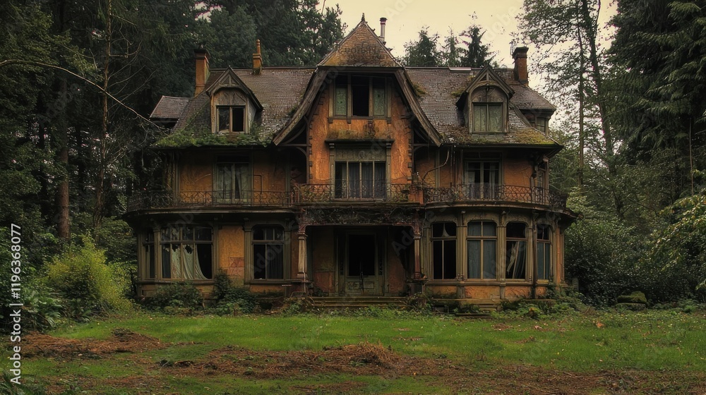 Enigmatic Abandoned Mansion in the Woods Enigmatic Abandoned Mansion in the Woods