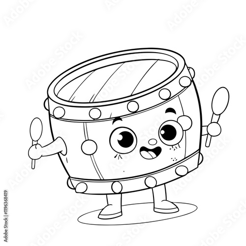 cartoon character drum