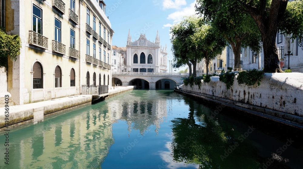 Naklejka premium Venetian Canal Reflection