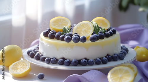 An idea of delicious lemons the blueberries cheesecake cooking perfection